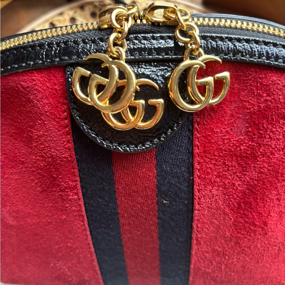 SOLD  
Gucci Ophidia Sherry Line Bag with Gold Accents